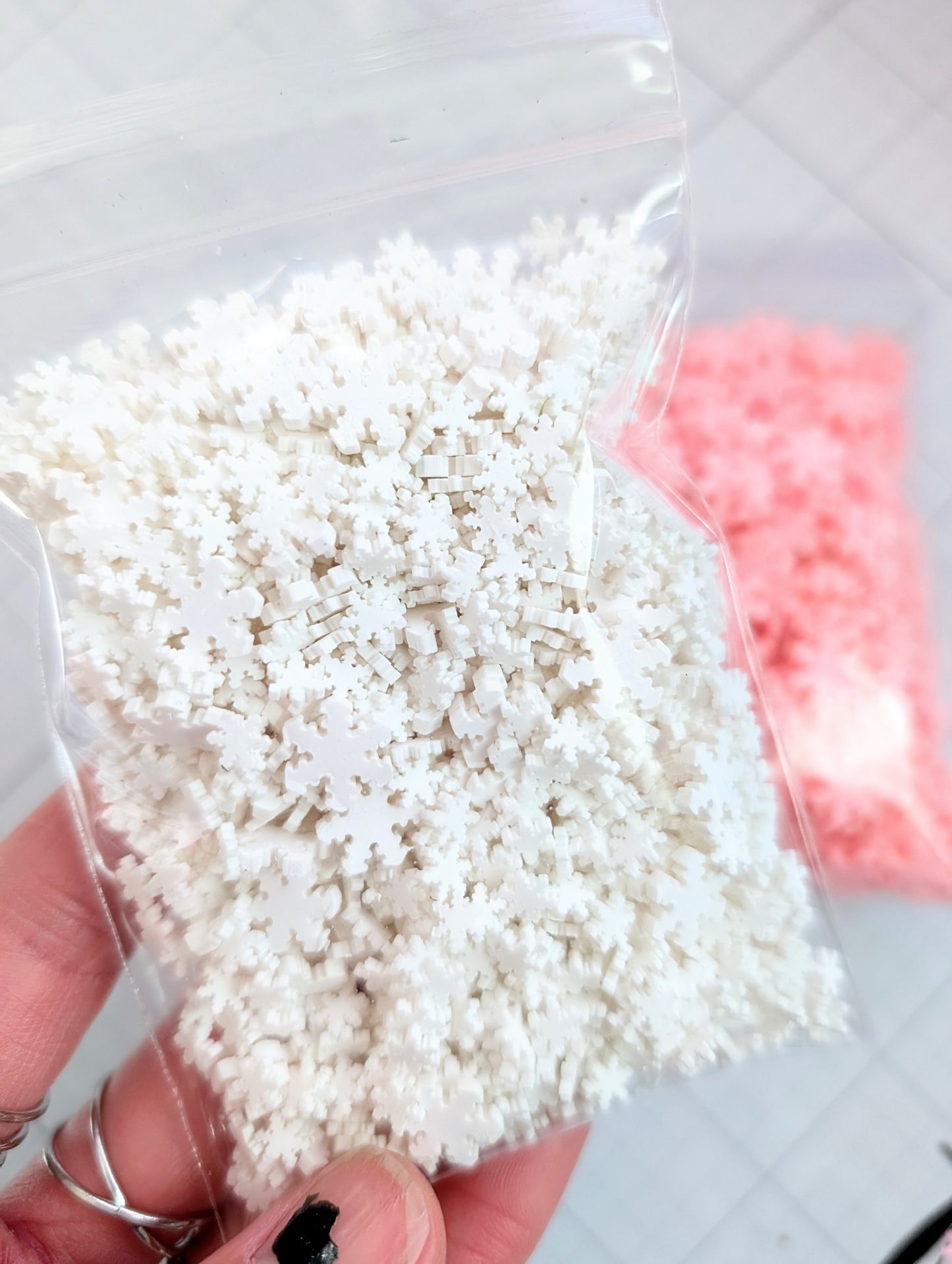 Snowflake Poly Clay Confetti