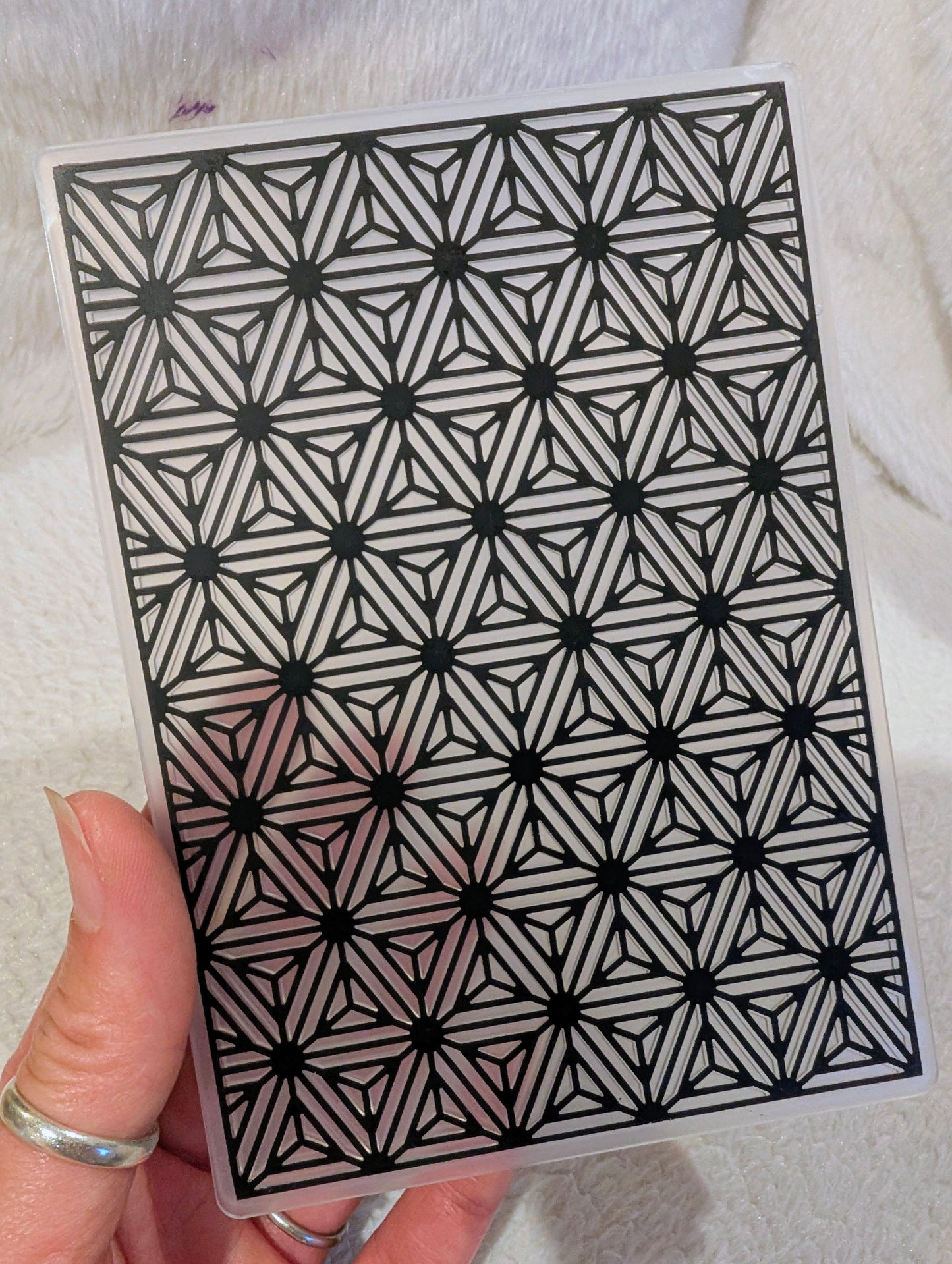 Geometric Star Embossing Folder