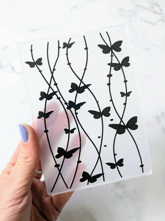 Butterfly Swirl Embossing Folder