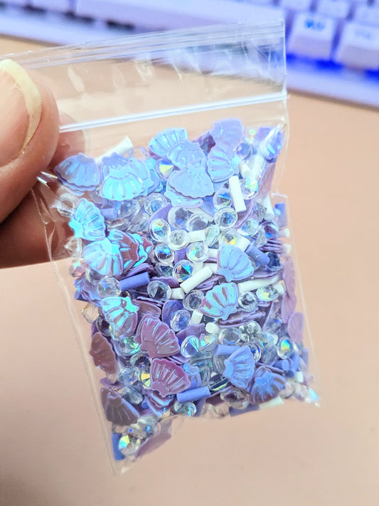 Iridescent Purple Seashell Confetti