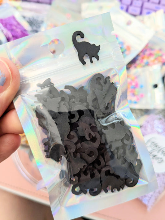 Black Cat poly clay Confetti
