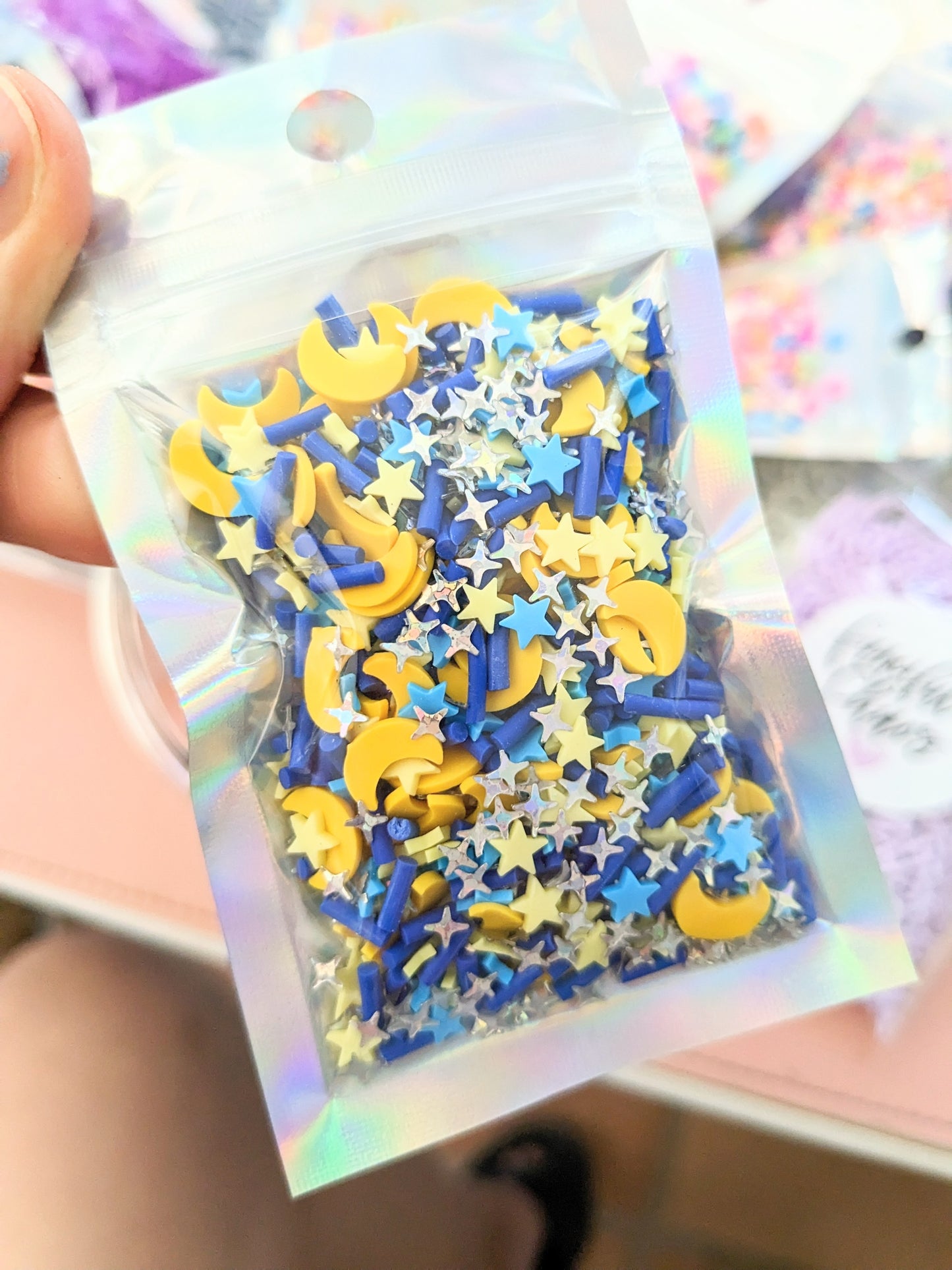 Midnight Stars poly clay Confetti