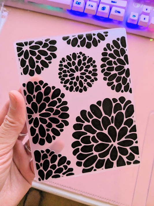 Pom Floral Embossing Folder