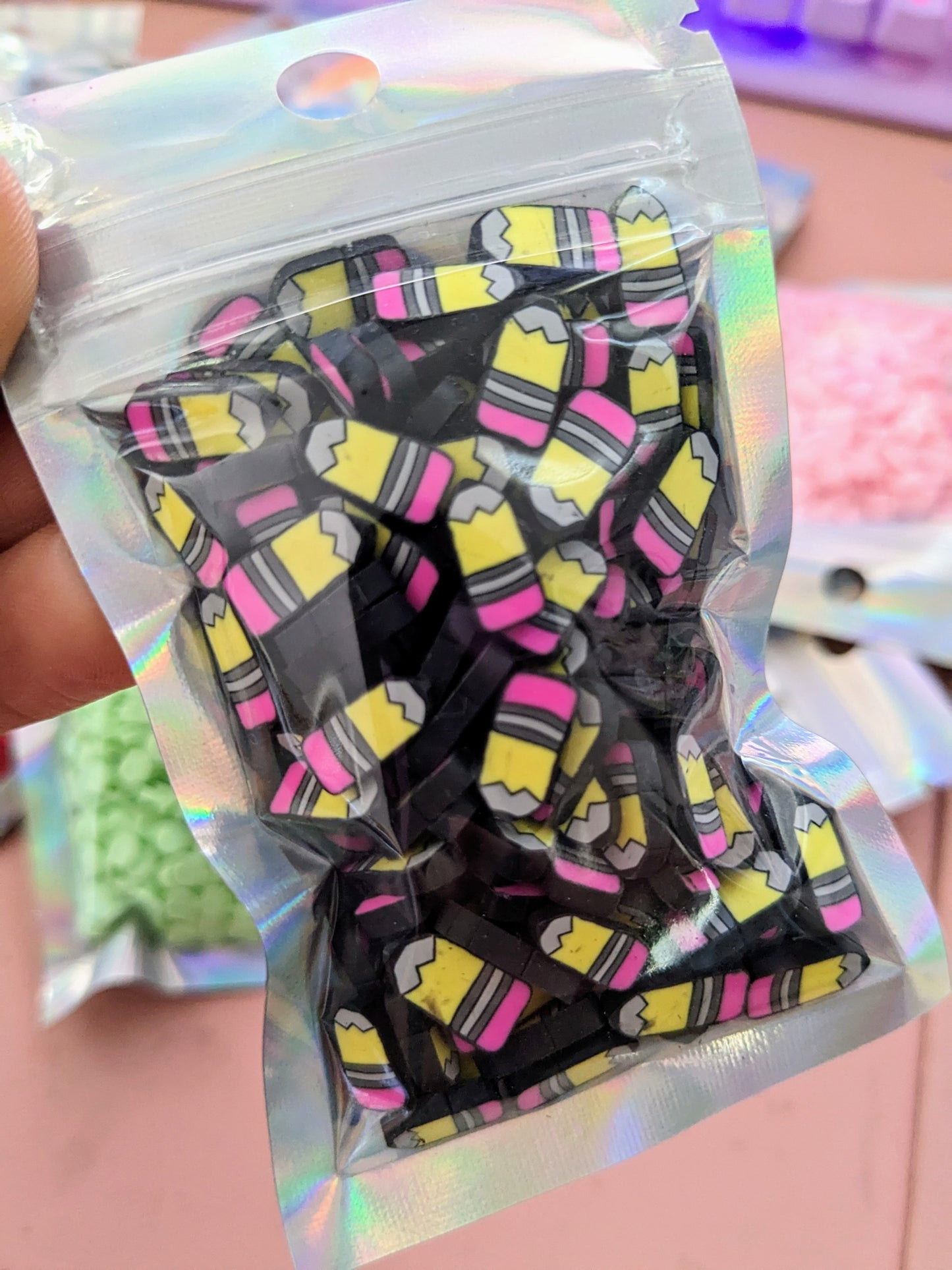 Pencil poly clay Confetti