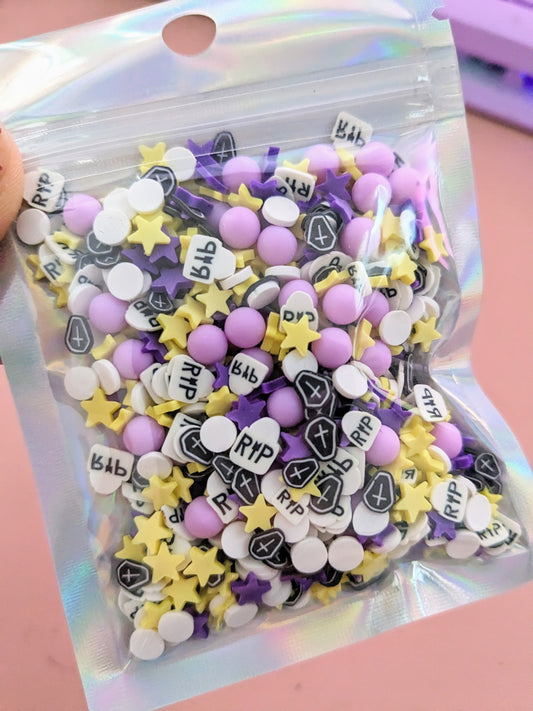 Purple Halloween poly clay Confetti