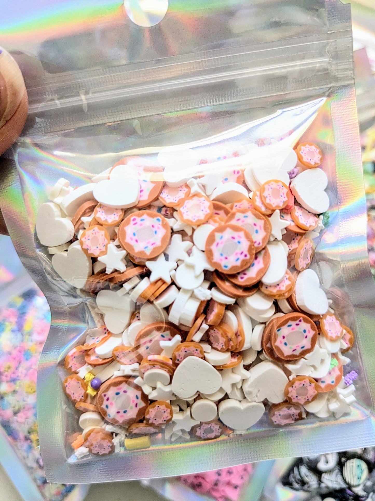 Donut Poly Clay Confetti