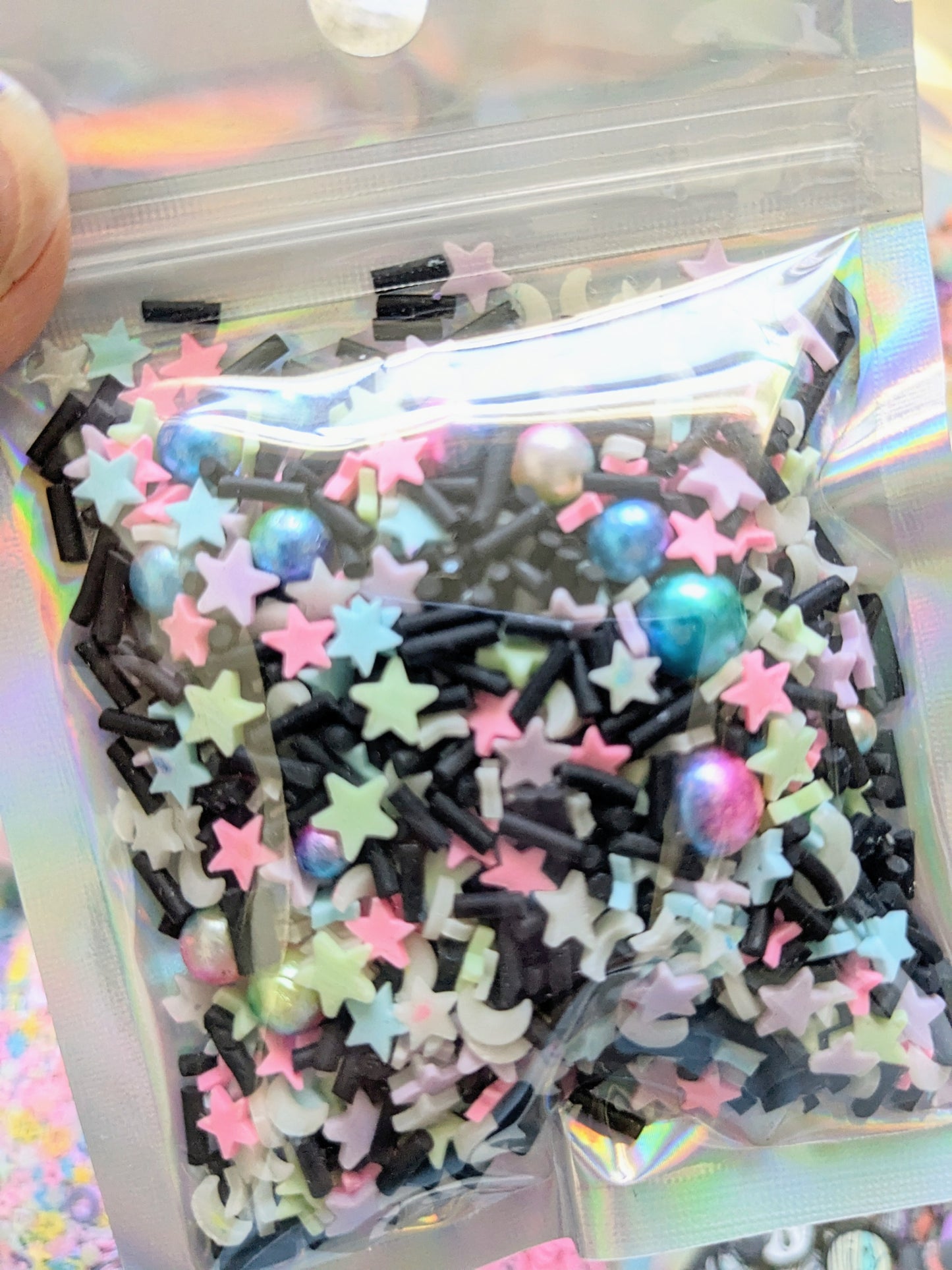 Glow Stars and Pearl Clay Confetti