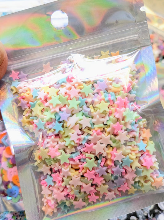 Pastel Stars Poly Clay Confetti