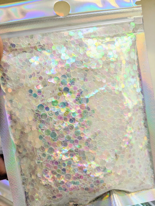 Chunky Circle Iridescent Glitter Confetti