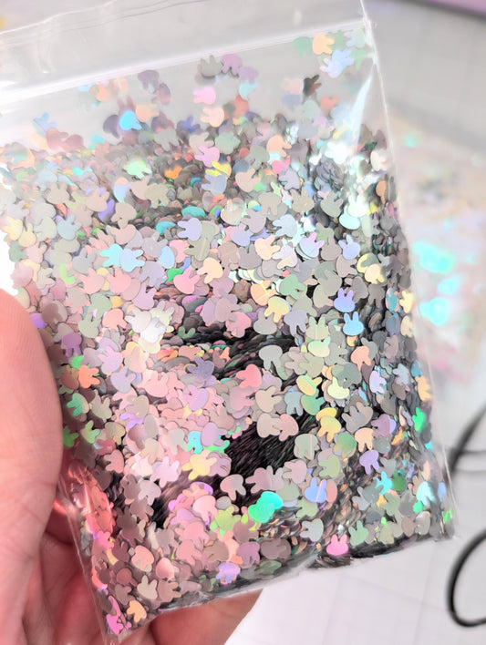 Bunny Holographic Confetti