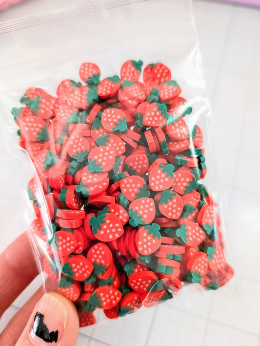 Strawberry Poly Clay Confetti