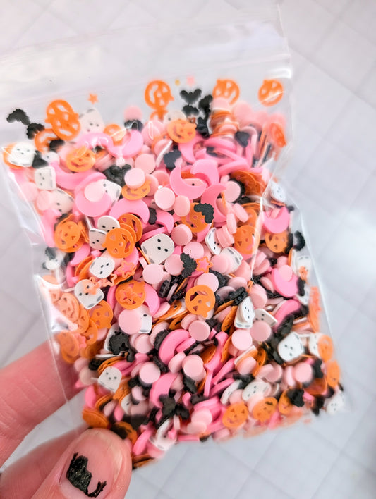 Halloween Pumpkin Poly Clay Confetti