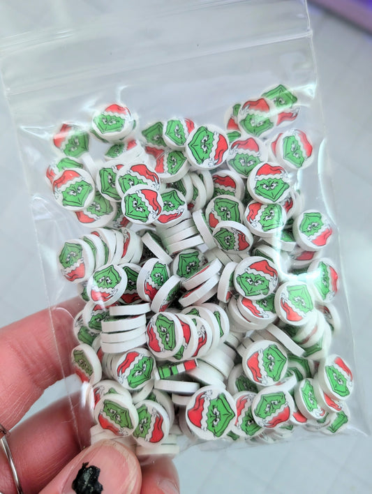 Grinch Poly Clay Confetti