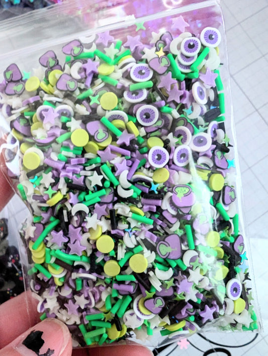 Witches Brew II poly clay Confetti