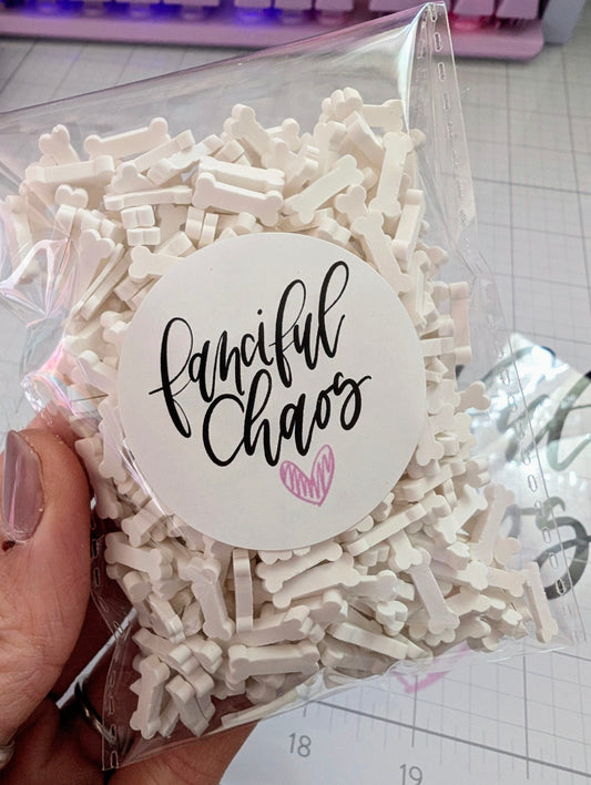 Skeleton Bones Poly Clay Confetti