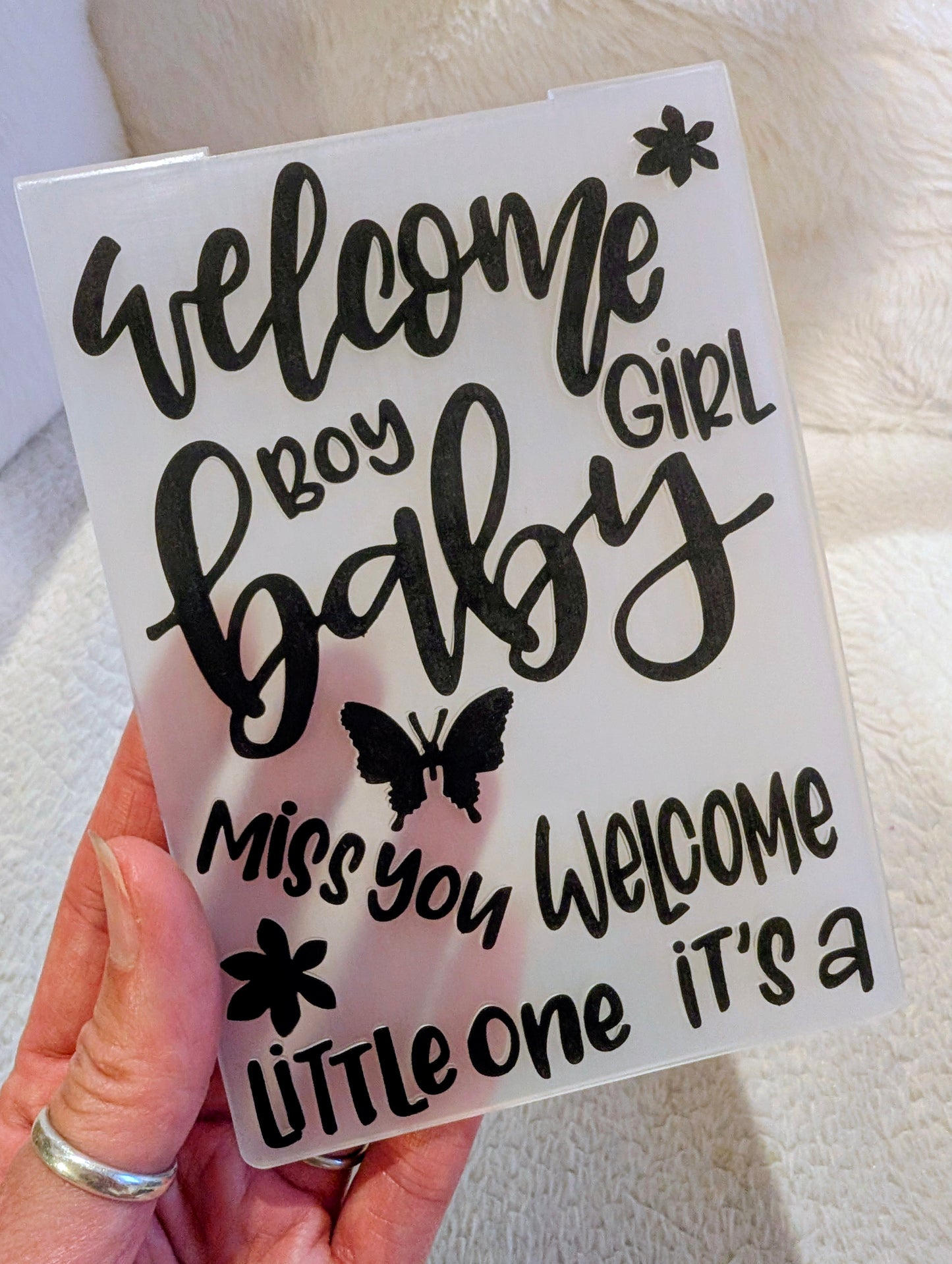 Welcome Baby Embossing Folder