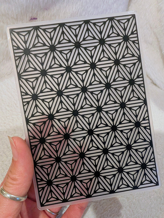 Geometric Star Embossing Folder