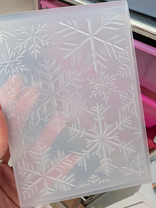 Crystal Flakes Embossing Folder