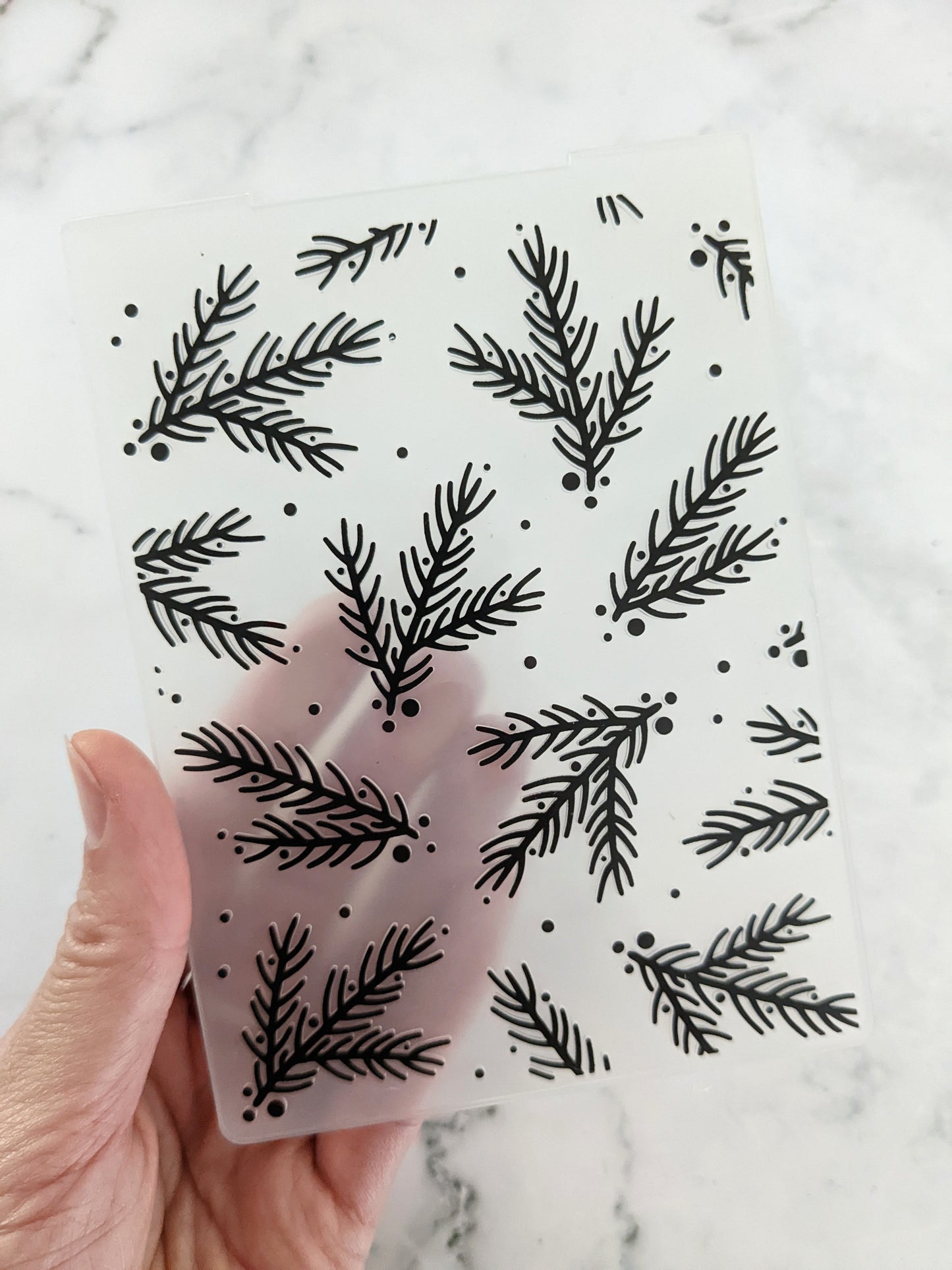 Pine and Snow Embossing Folder