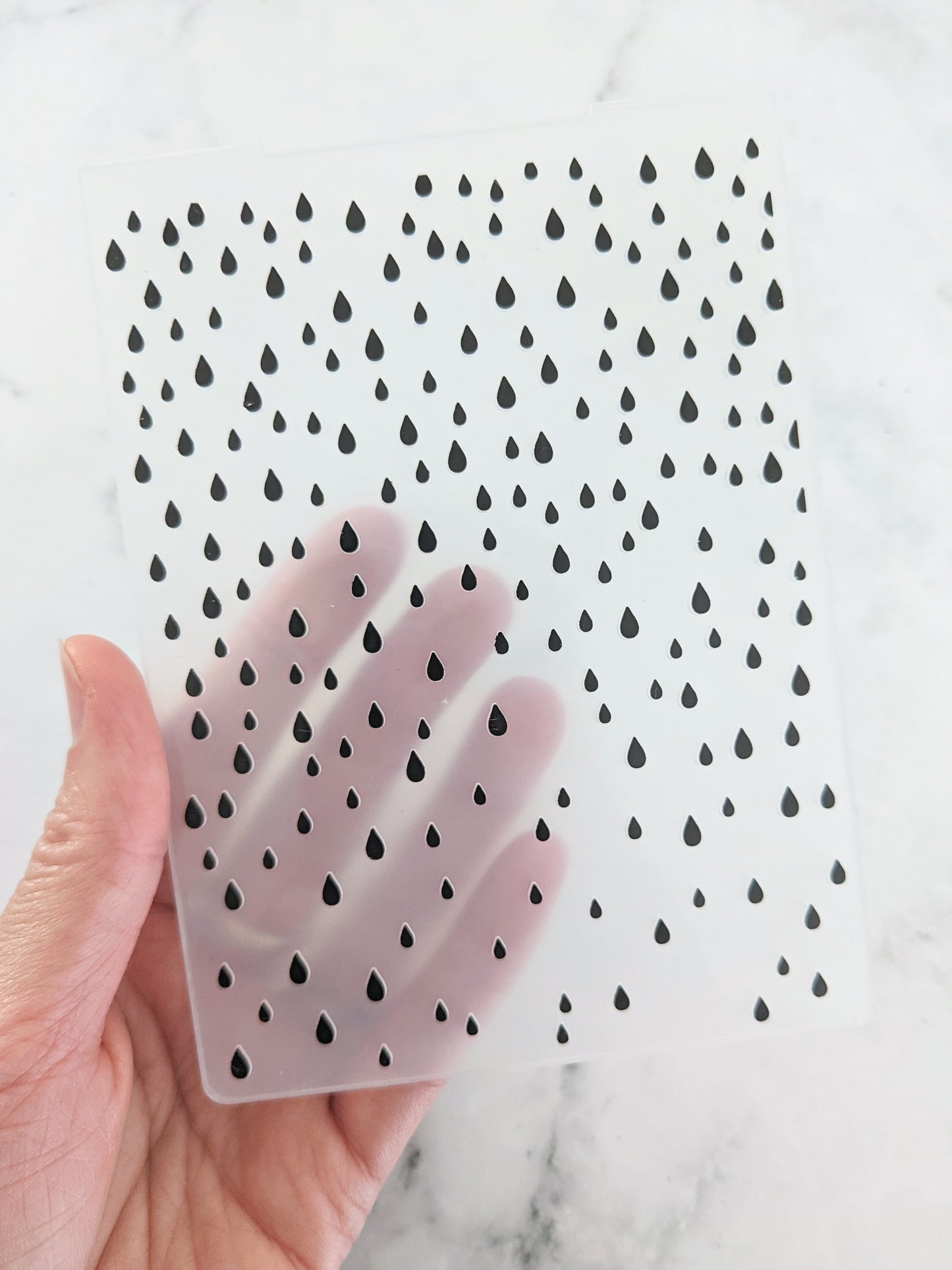 Mini Raindrops Embossing Folder