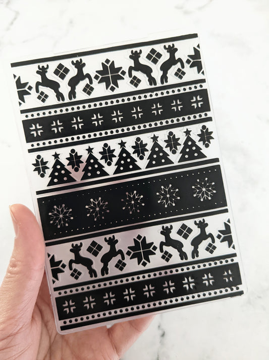 Ugly Christmas Sweater Embossing Folder