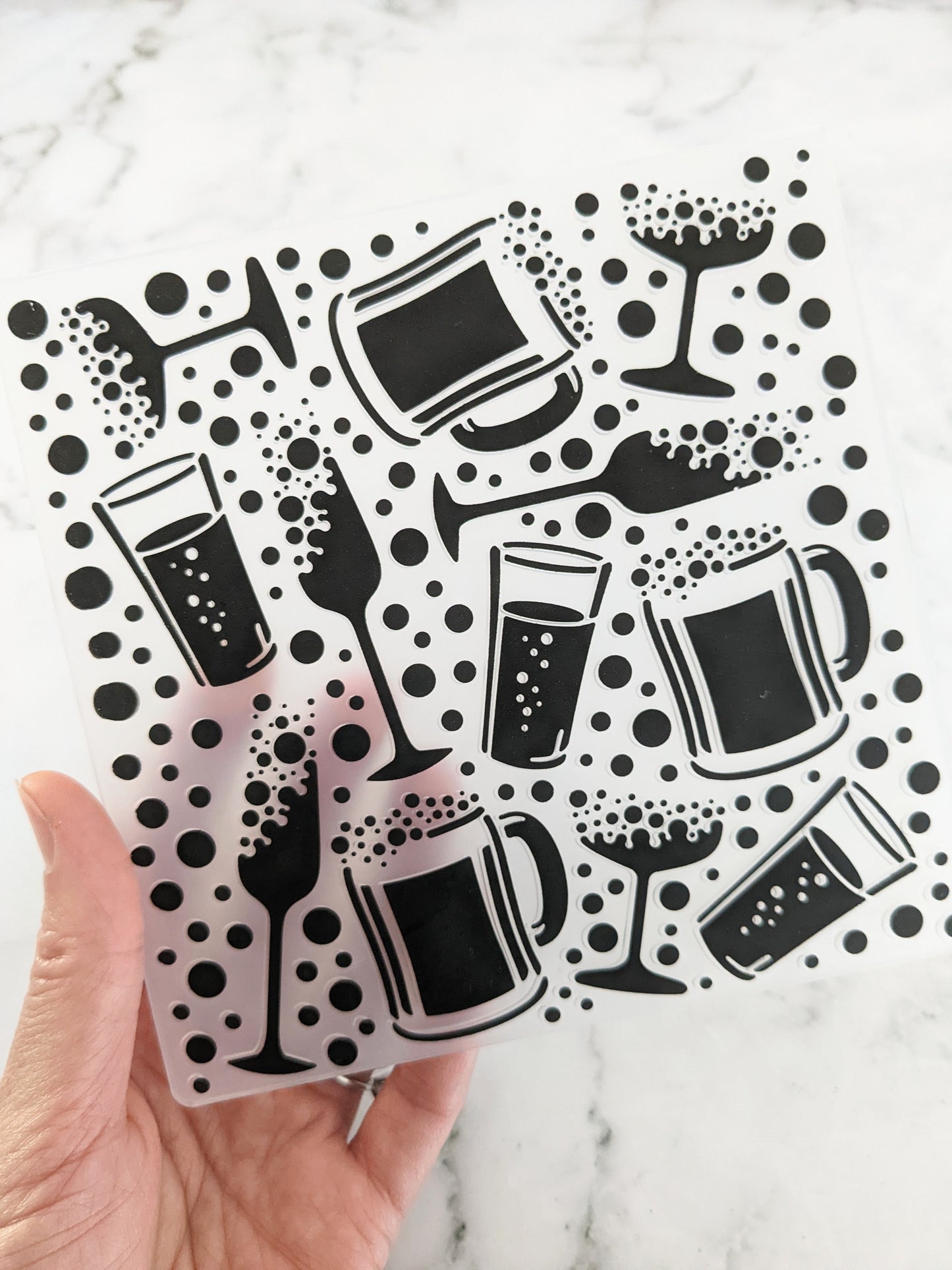 Cheers Embossing Folder